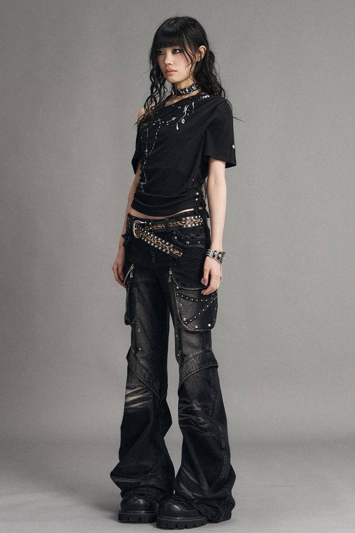 Low Rise Cargo Jeans