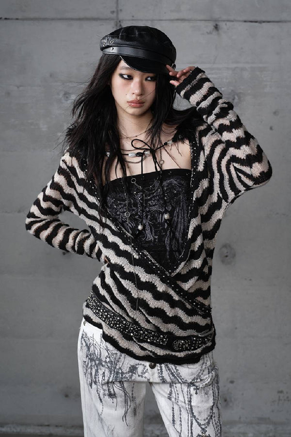 Feather Neck Wrap Tee