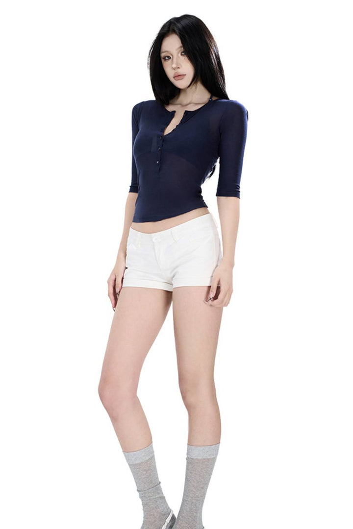 Fitted Henley Top