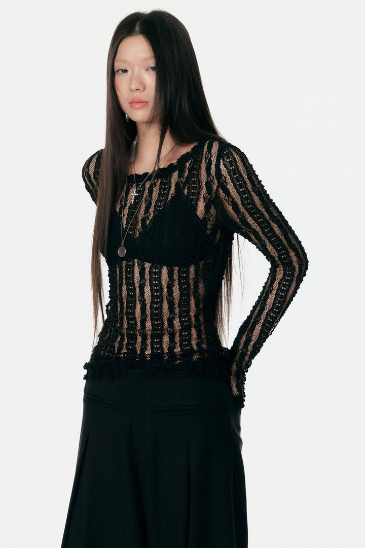 Sheer Lace Triangle Bra