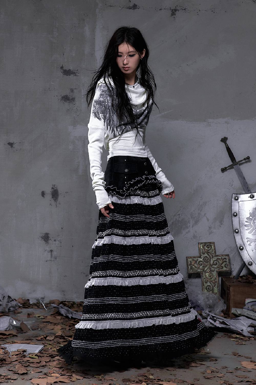Victorian Layered Maxi Skirt