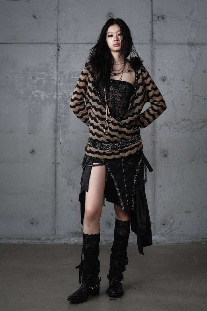 Feather Neck Wrap Tee