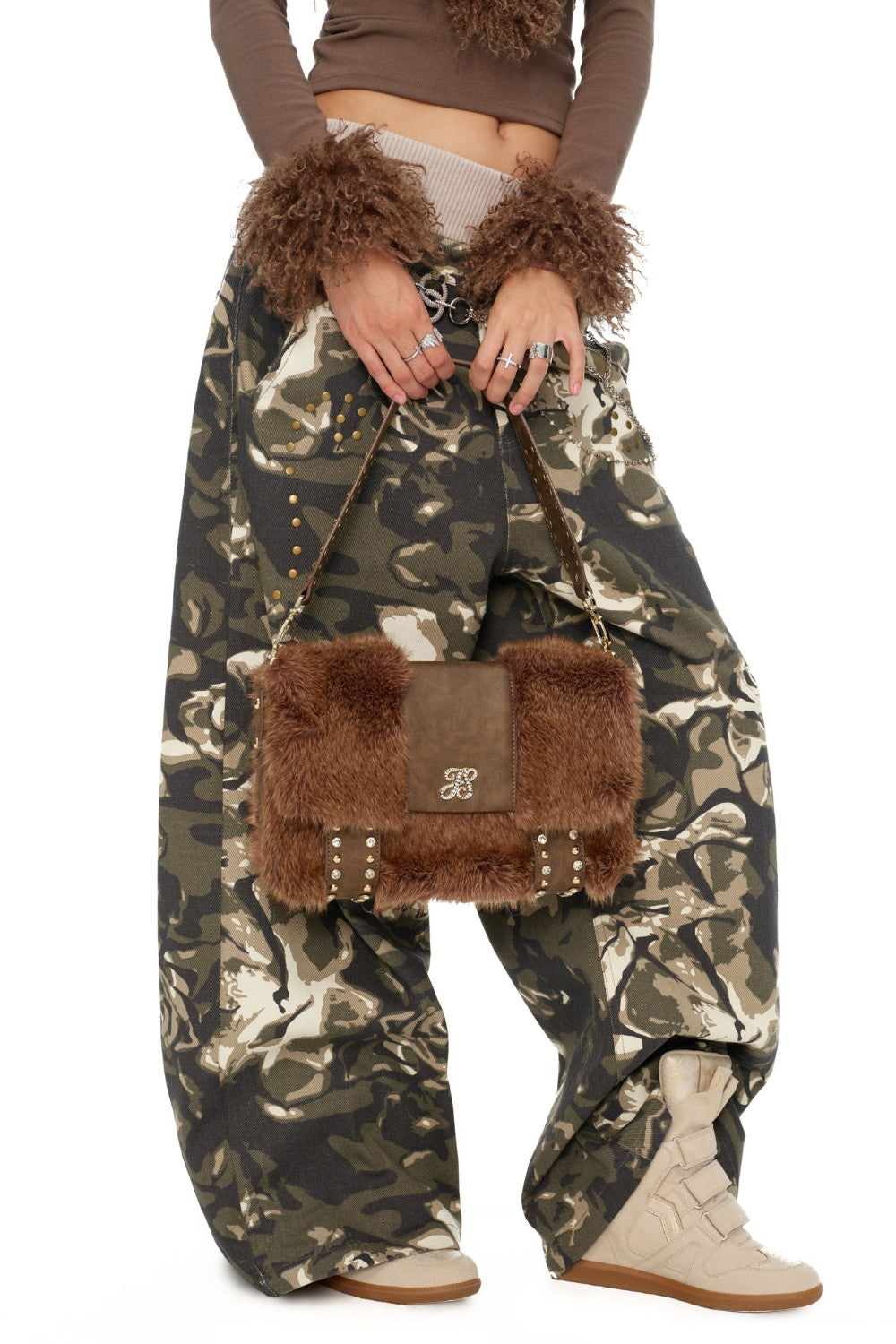 Bella Faux Fur Shoulder Bag