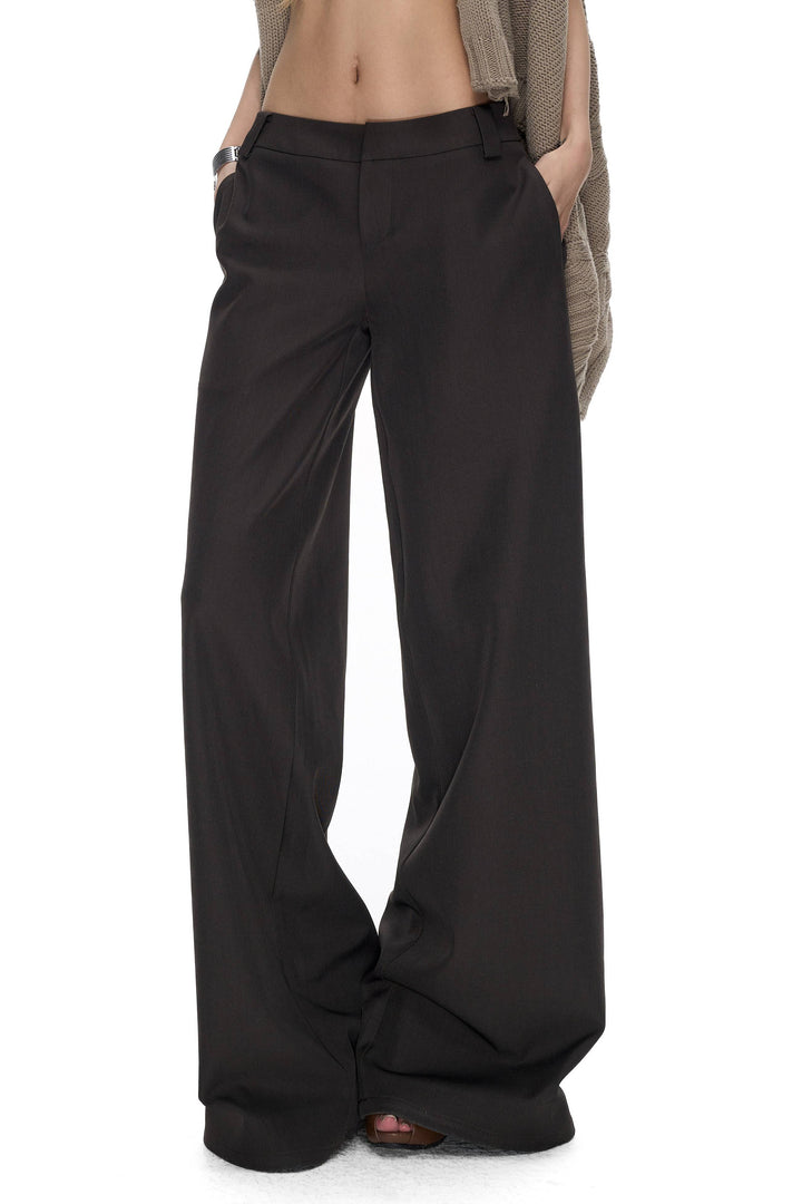 Low Rise Wide-Leg Trousers