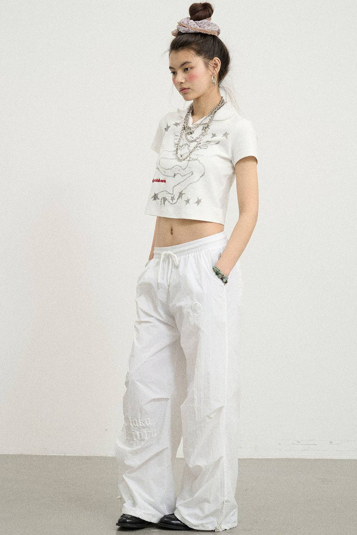 Cropped Angel Polo Shirt