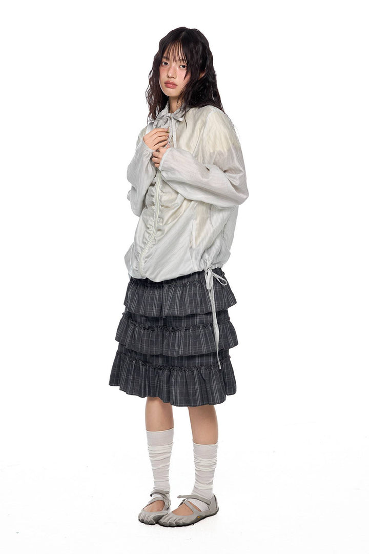 Sheer Zip-Up Light Jacket