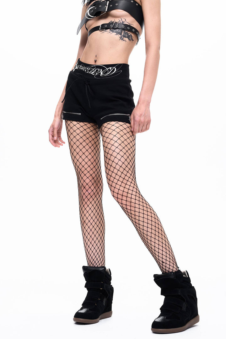 Star Zip Foldover Shorts