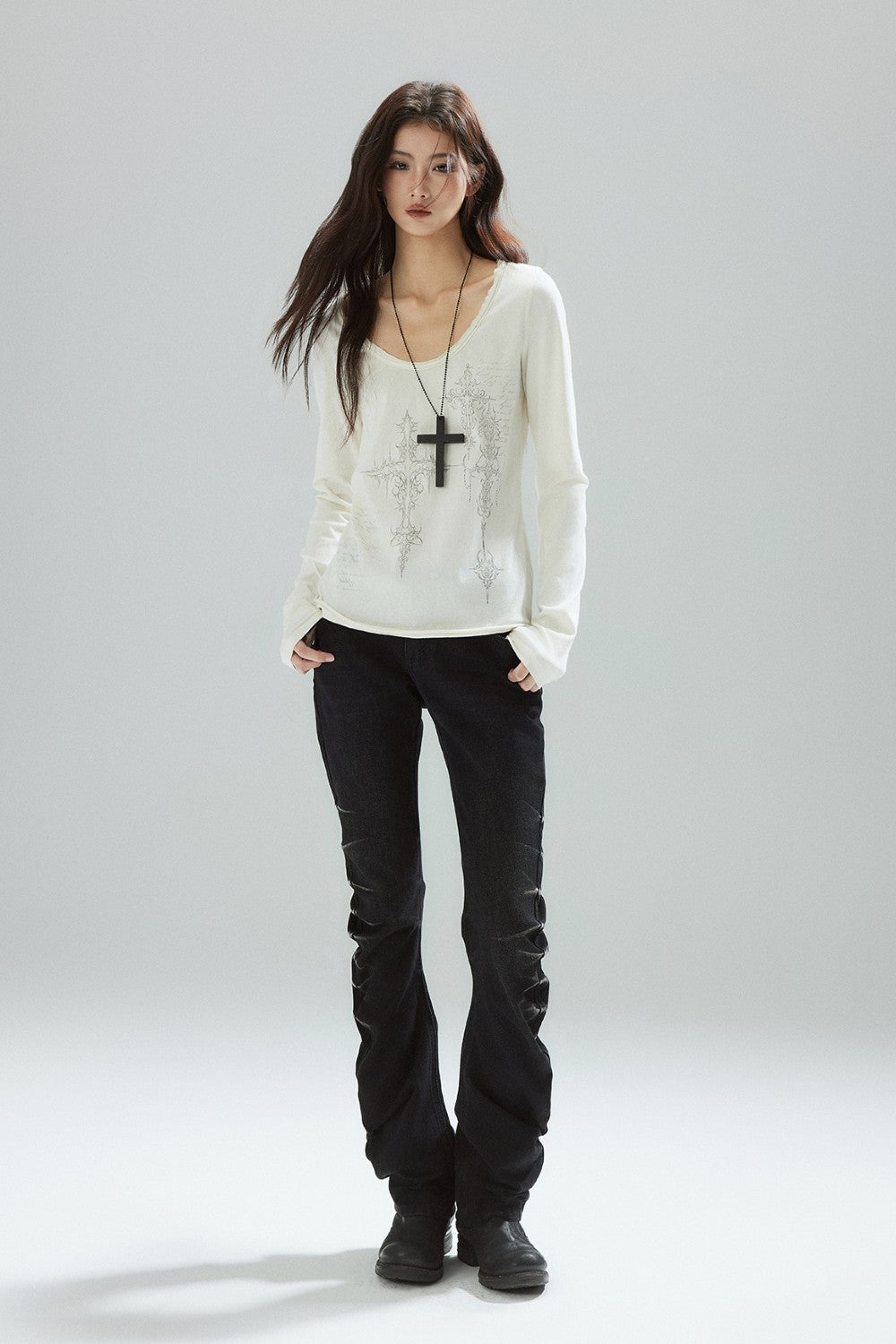 Vena Cross Print Shirt