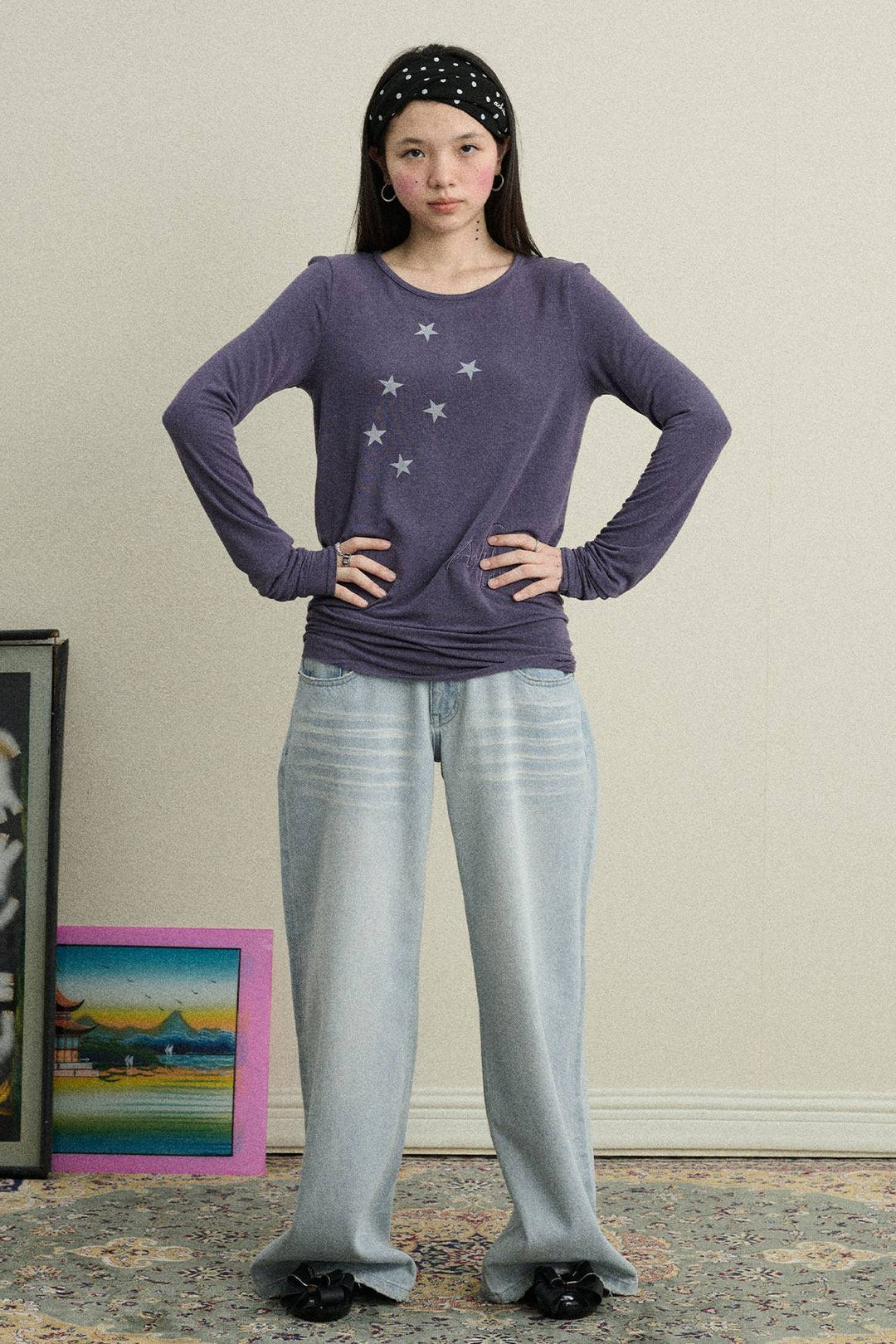 Star Line Long Sleeve Top