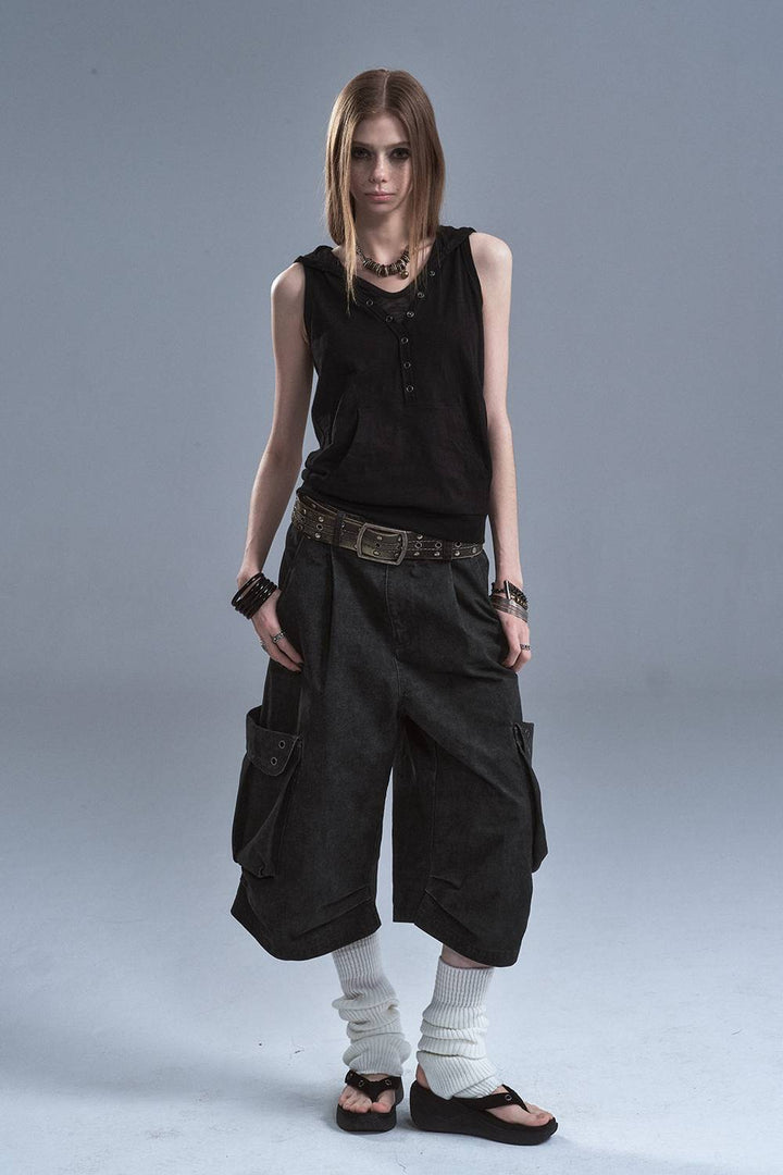 Snap Front Hooded Tank