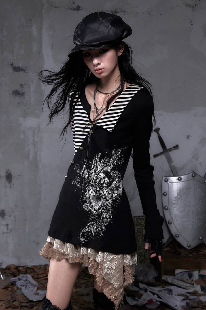 Starstripe Wrap Knit Top