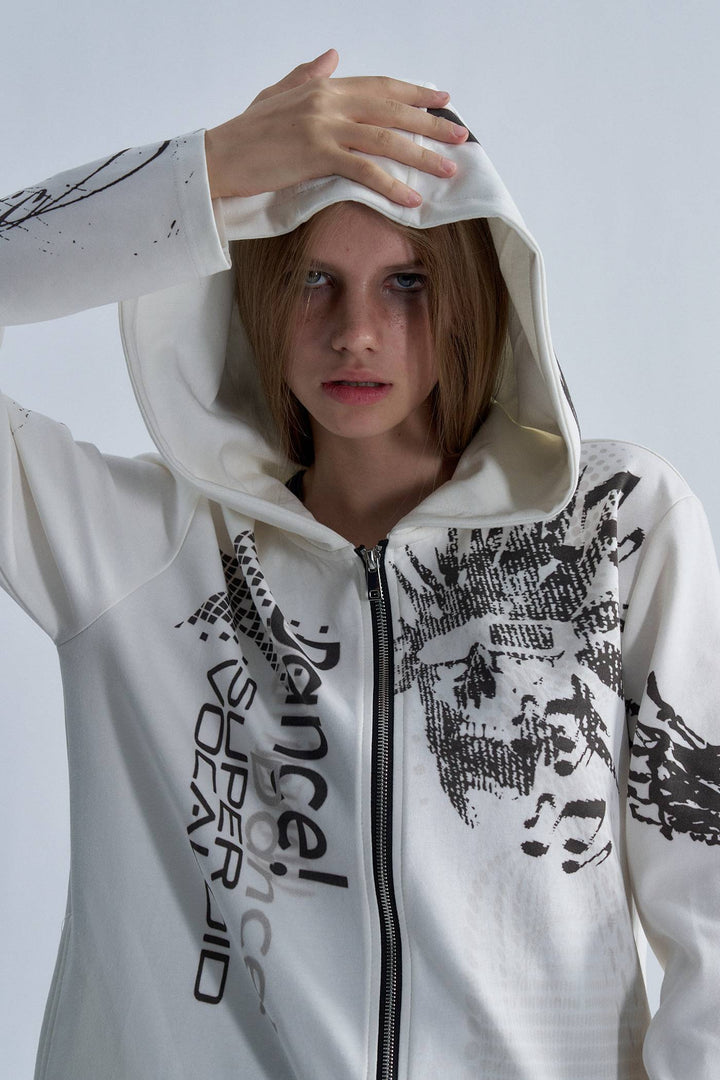 Digital Noise Graphic Hoodie