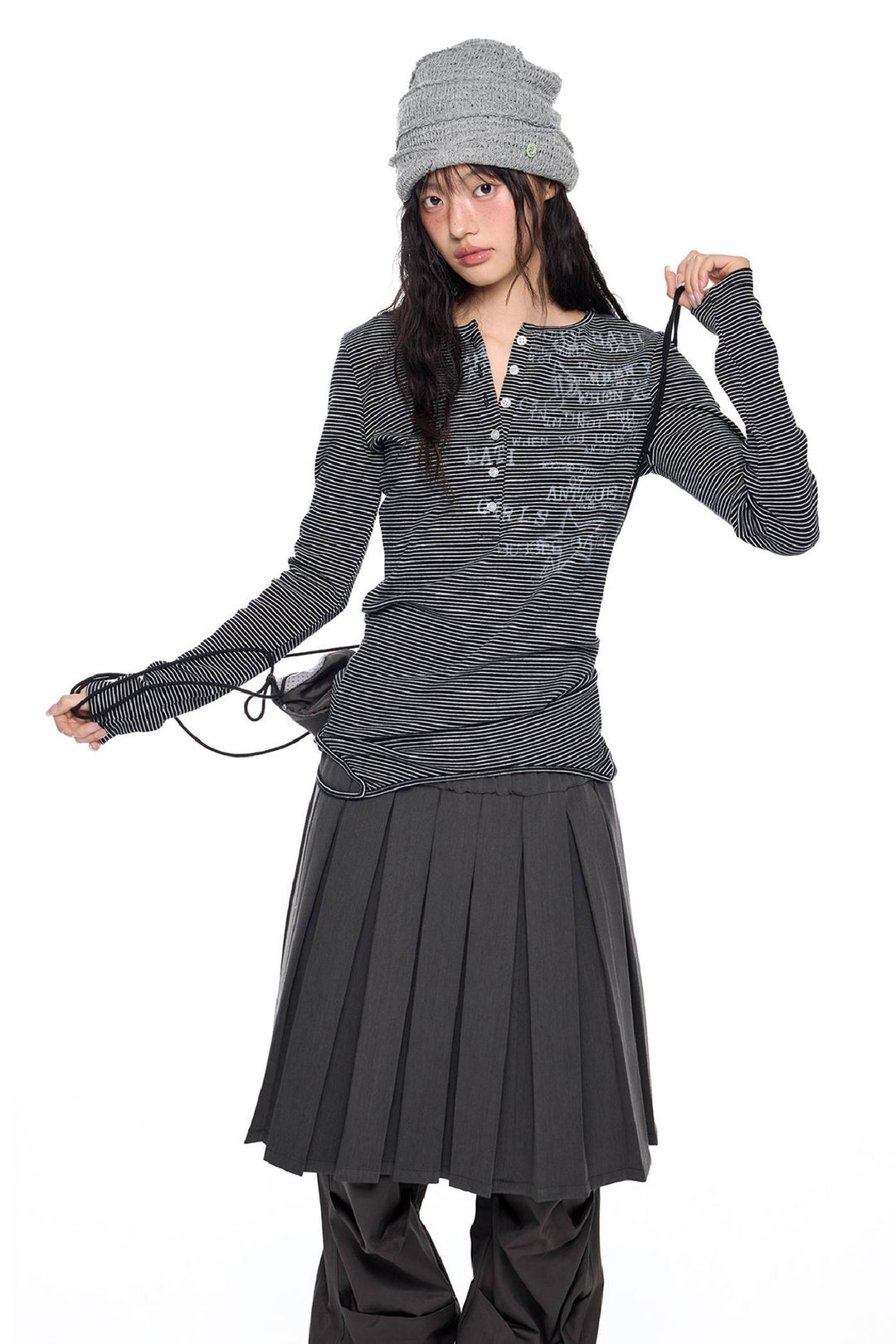 Double Layer Stripe Top