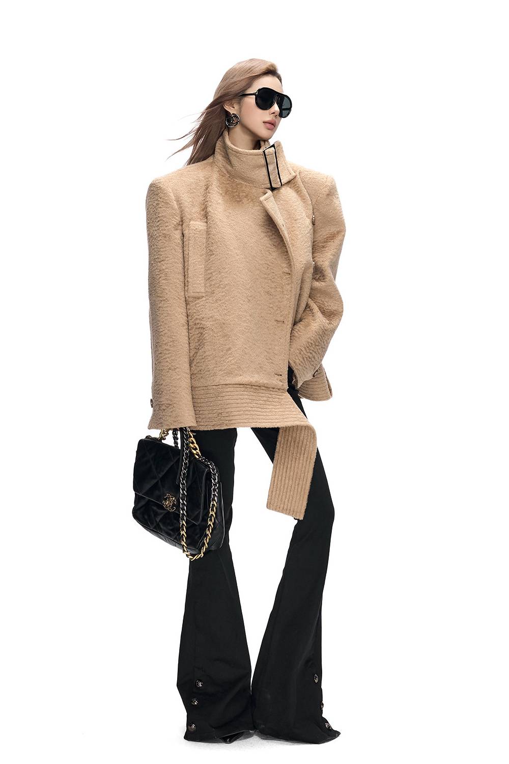 Sculpted Stand Collar Jacket
