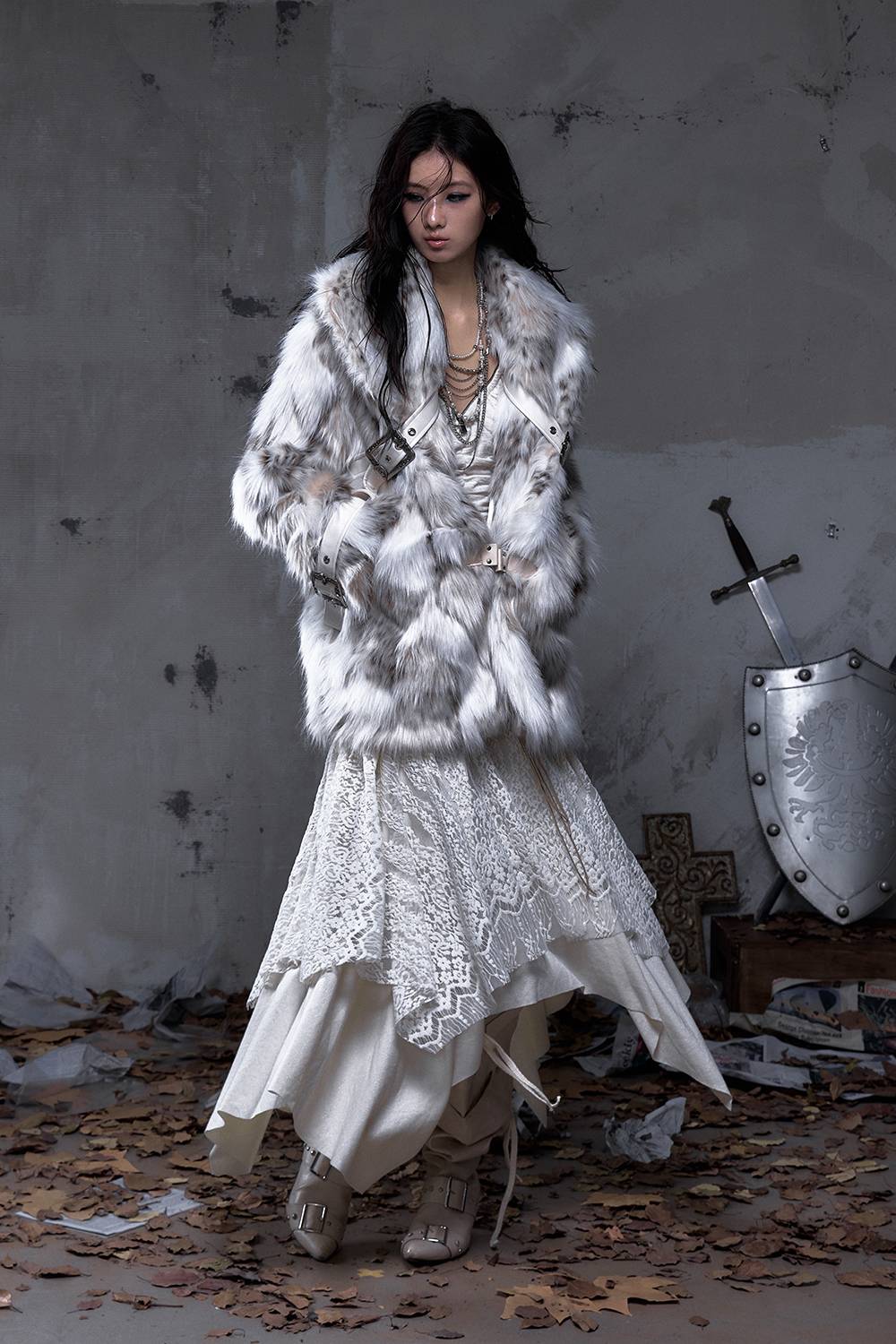 Ivory Relic Fur Coat