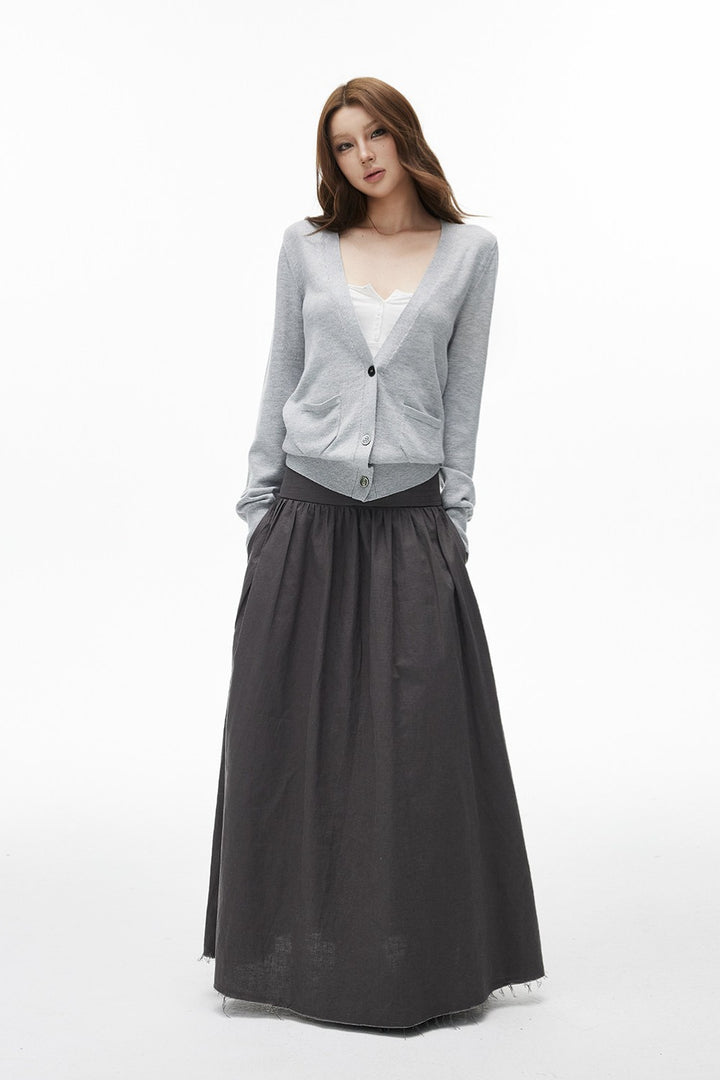 Linen Flow Maxi Skirt