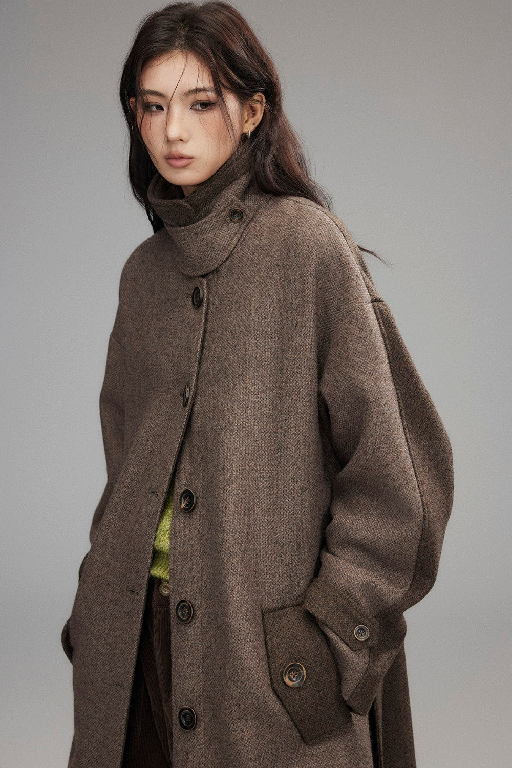 Autumn Belted Wool Overcoat
