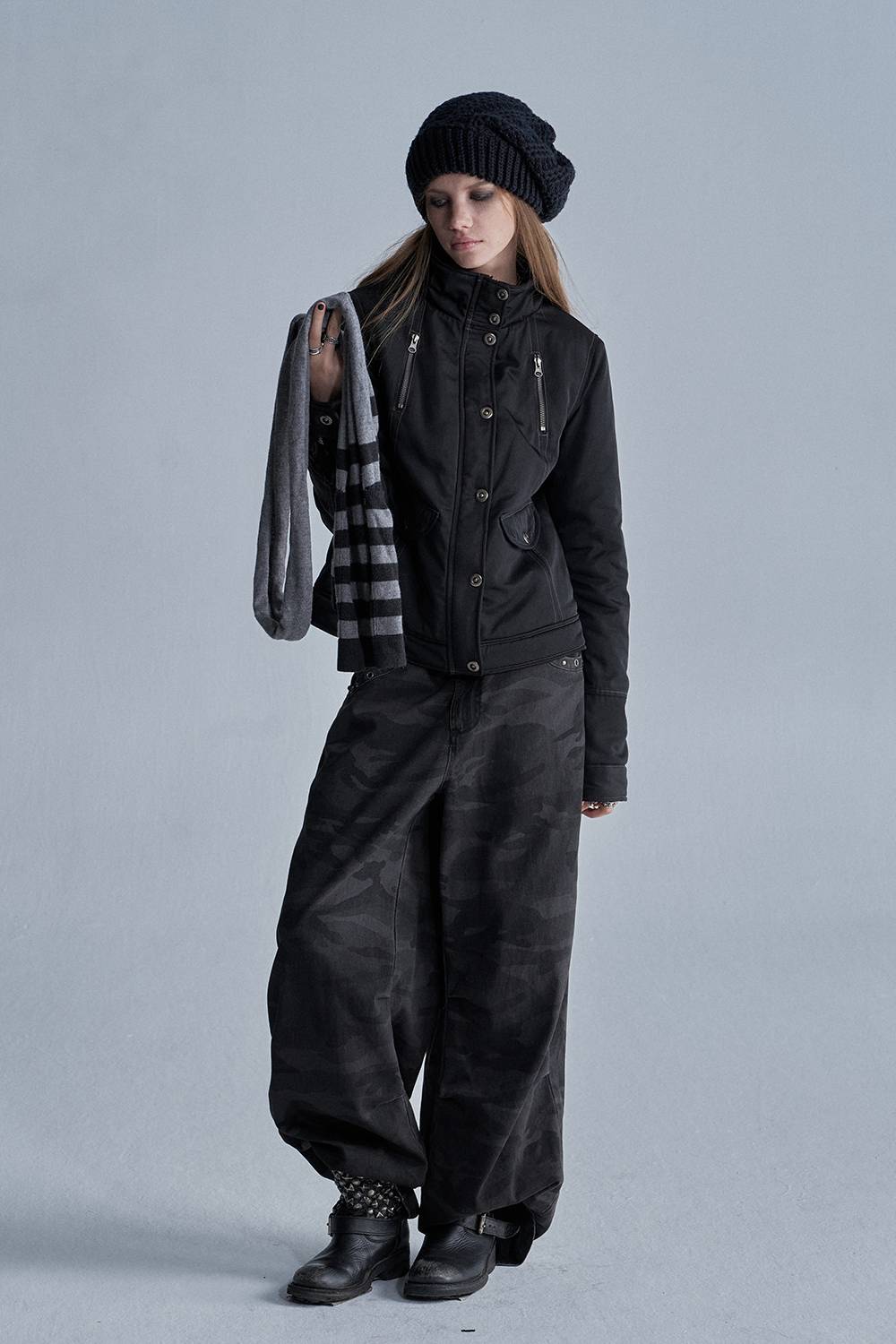 Contrast Stitch Utility Jacket