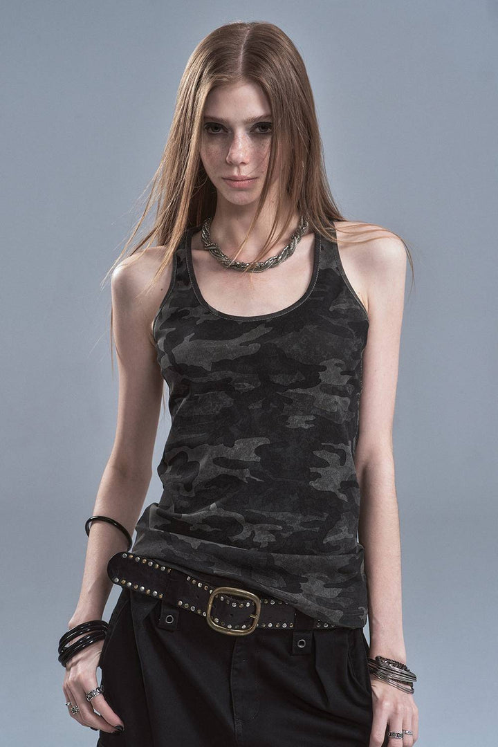 Fitted Camo Layering Tank