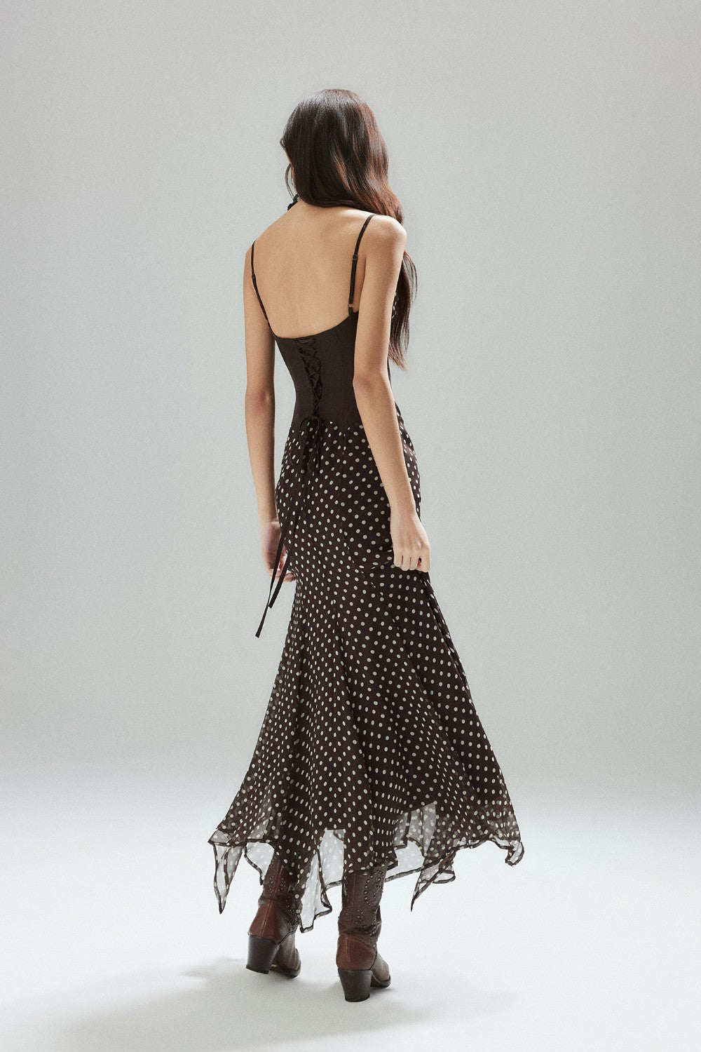 black polka dot slip dress M Collection: WEDDING GUEST/RACES Designed with a delicate Ladies Dresses Satin Holiday Color:Slate Blue