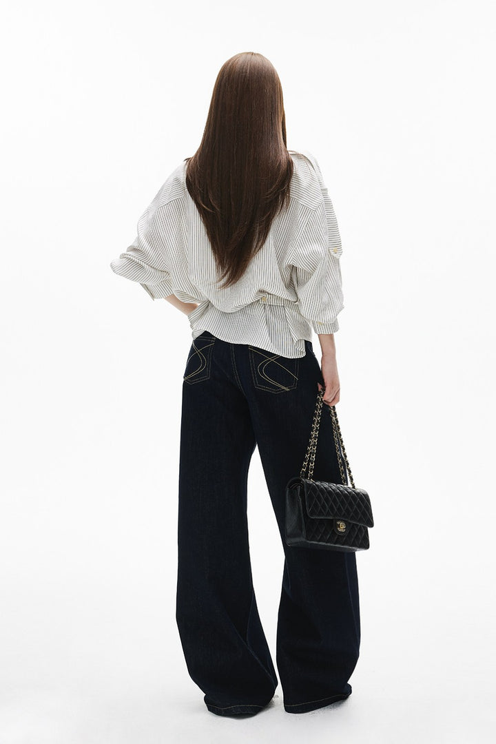 Anna Linen Stripe Blouse