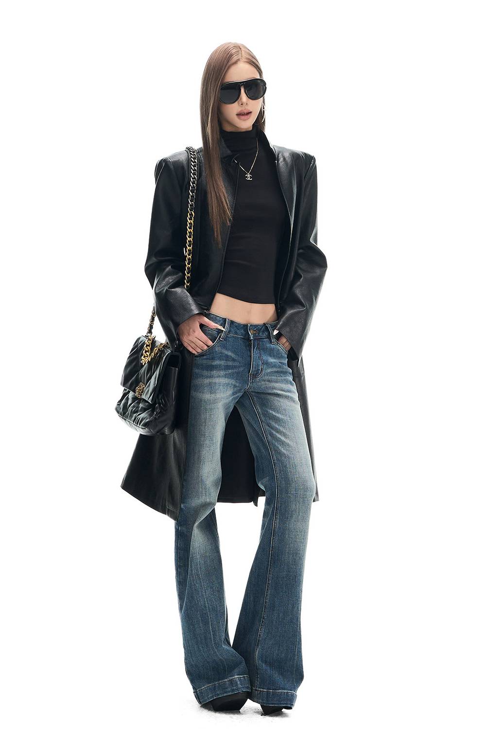 Fitted Mock Neck Top