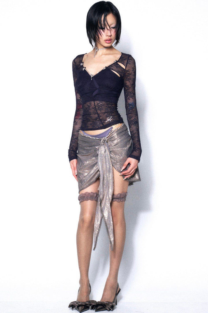 Mila Satin Wrap Skirt