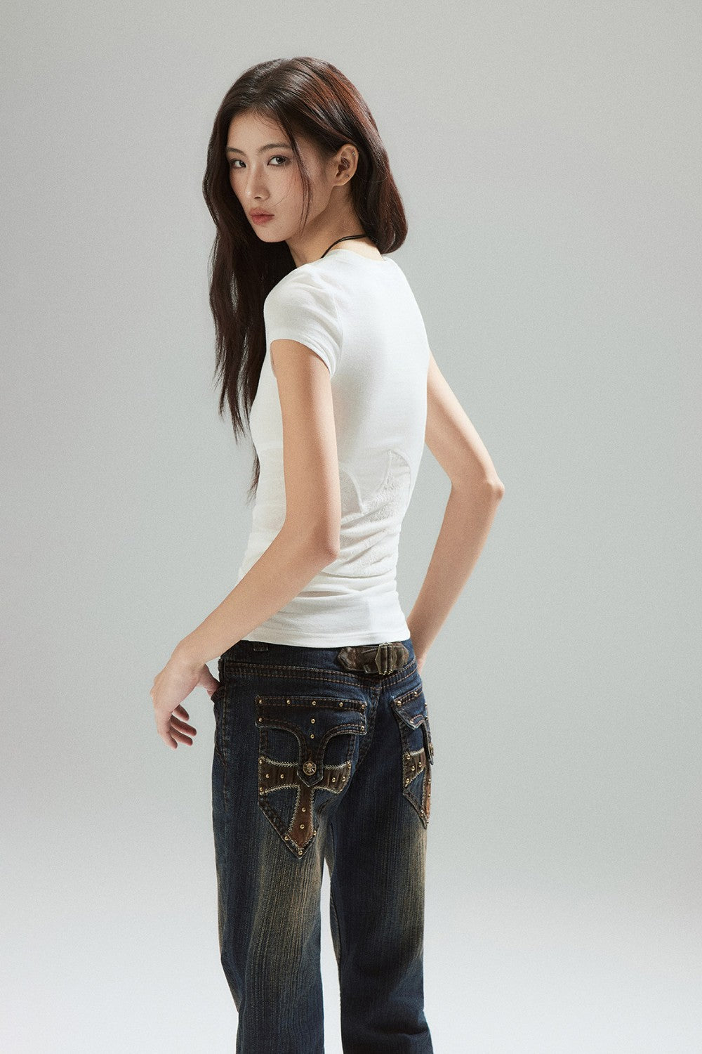Gia Lace Panel Shortsleeve