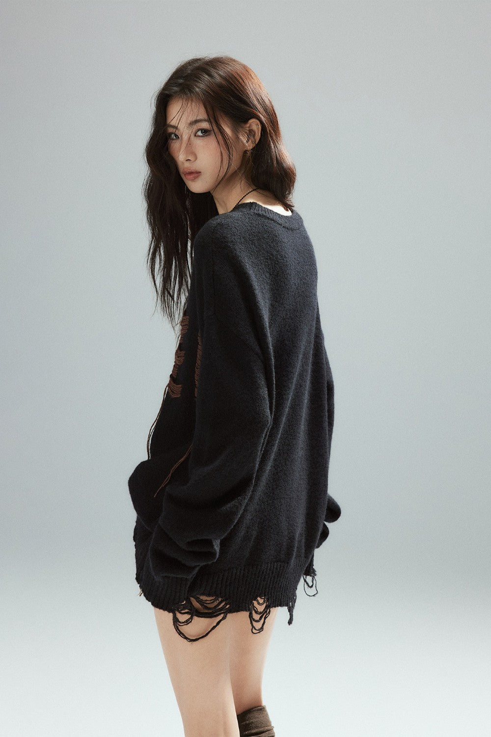 Pixel Letter Knit Sweater