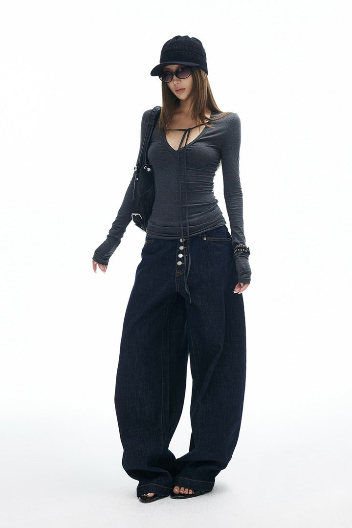 Iris Vintage Button Jeans