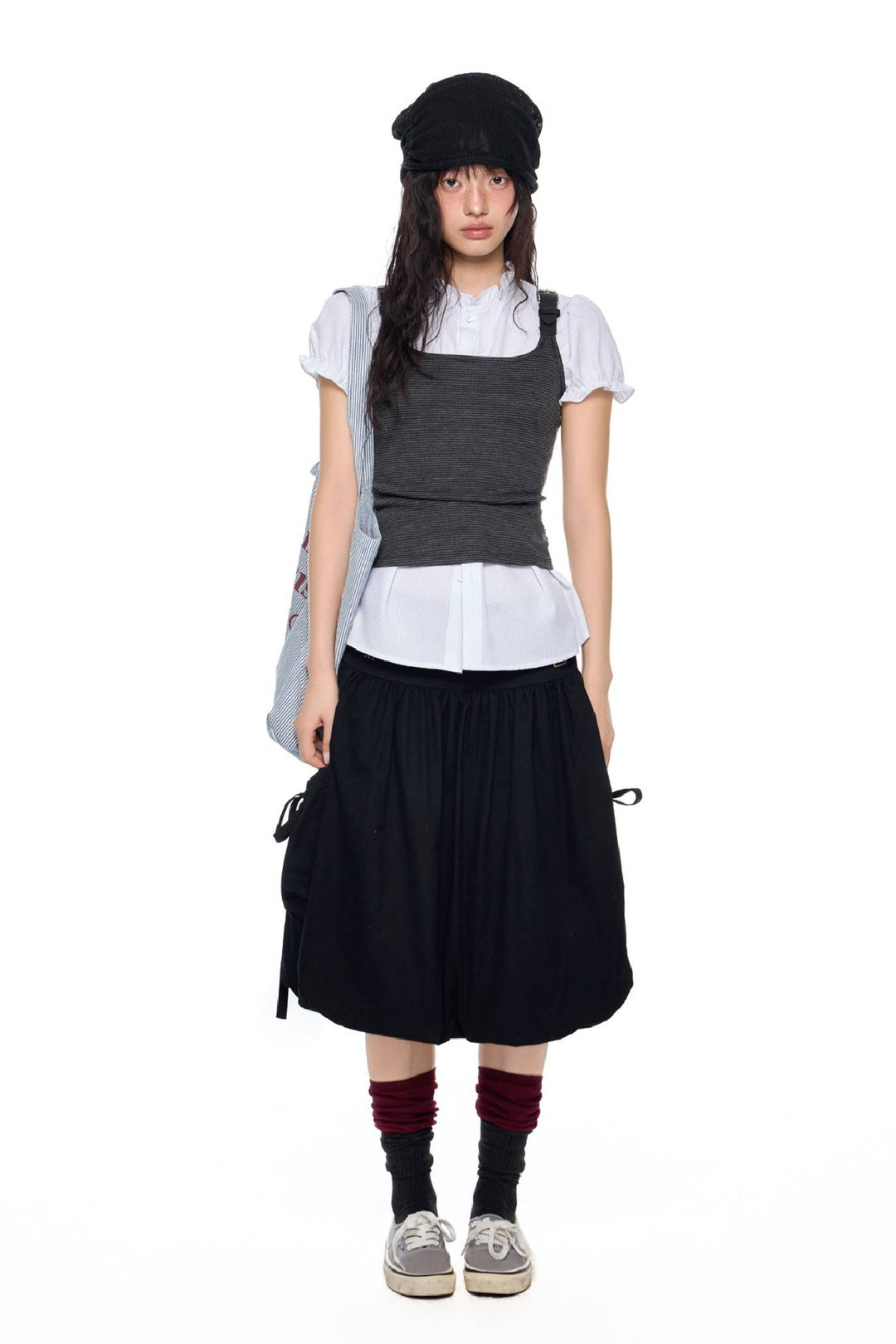 Stud Detail Balloon Skirt