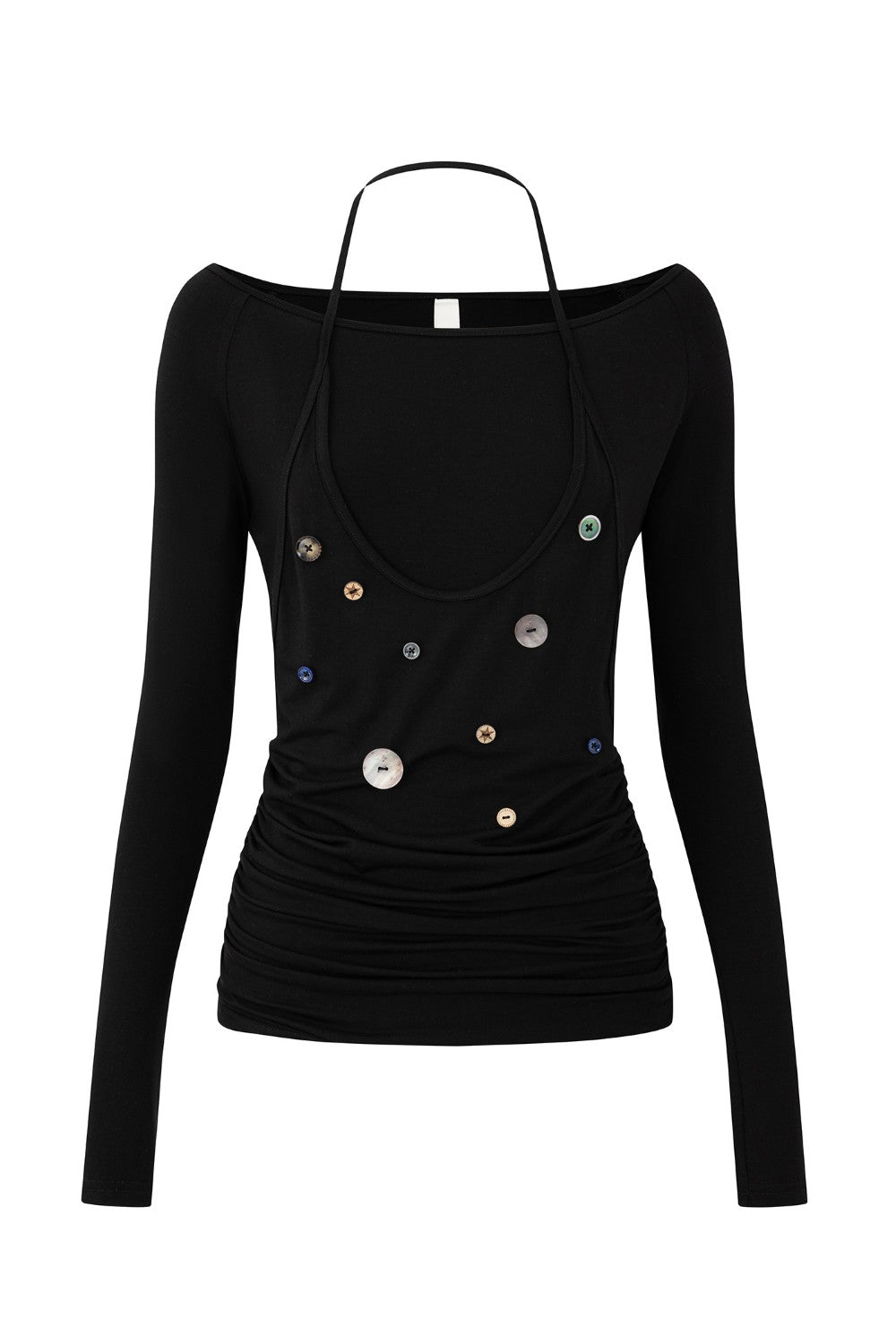 Button Halter Strap Shirt