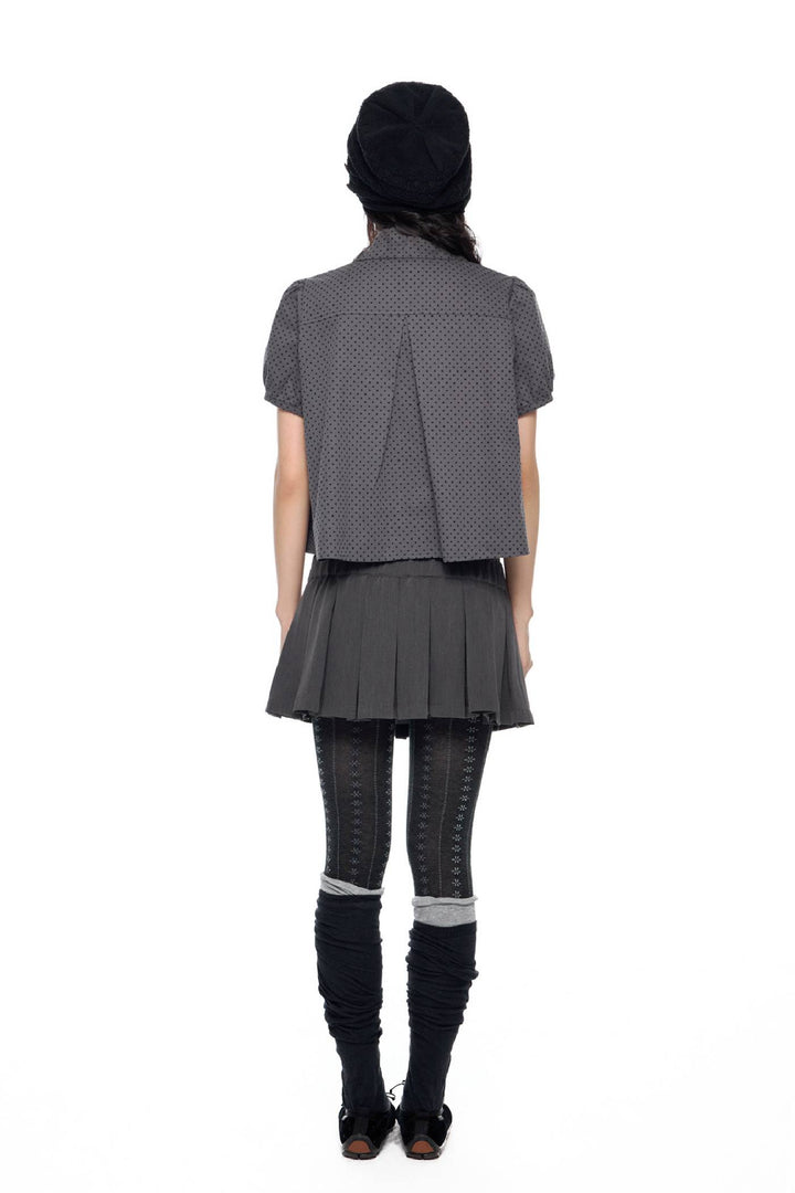 Cropped Puff Sleeve Shirt