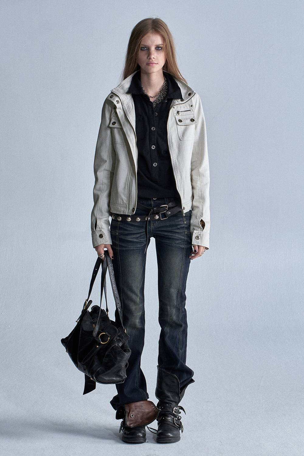 Faded Bootcut Denim Jeans