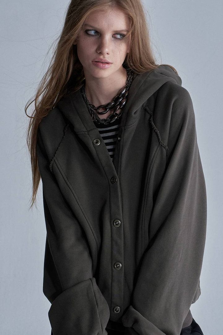 Washed Seam Hooded Jacket