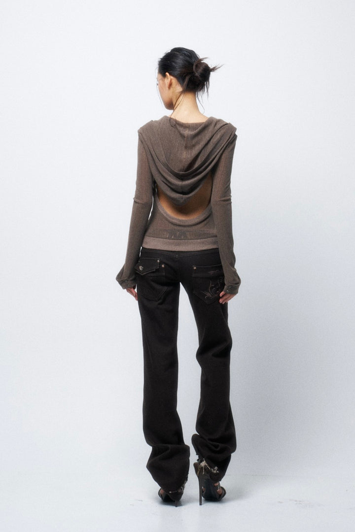 Vanya Sheer Hooded Top