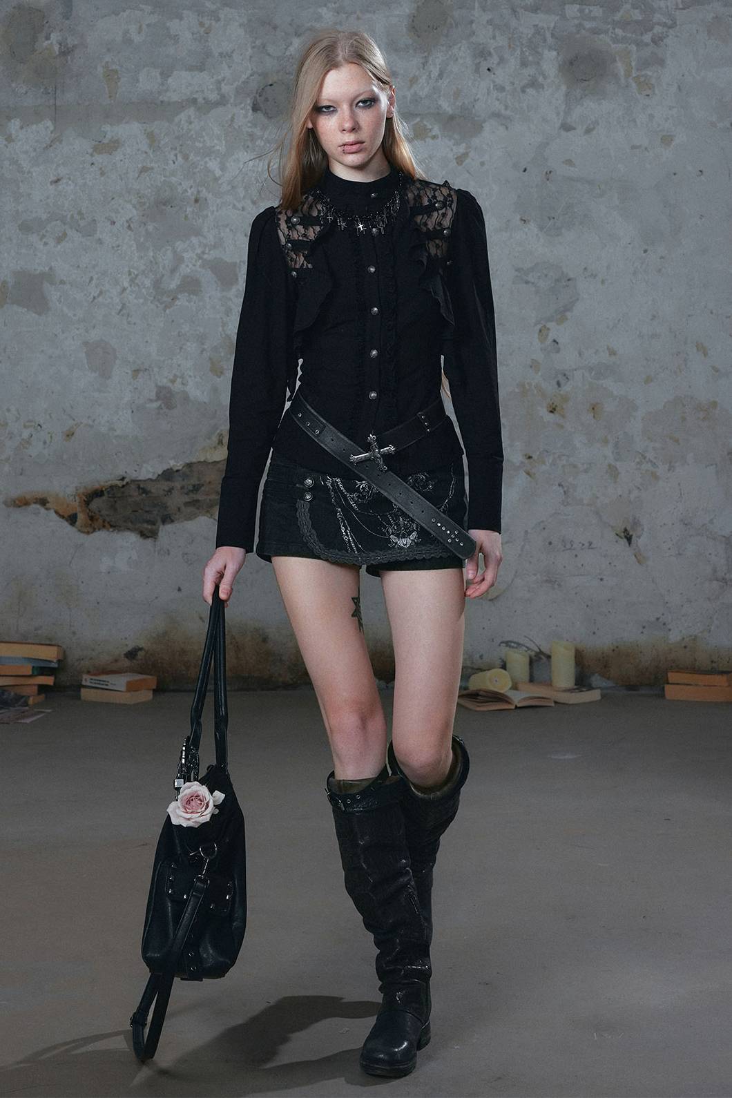 Studded Cross Belt