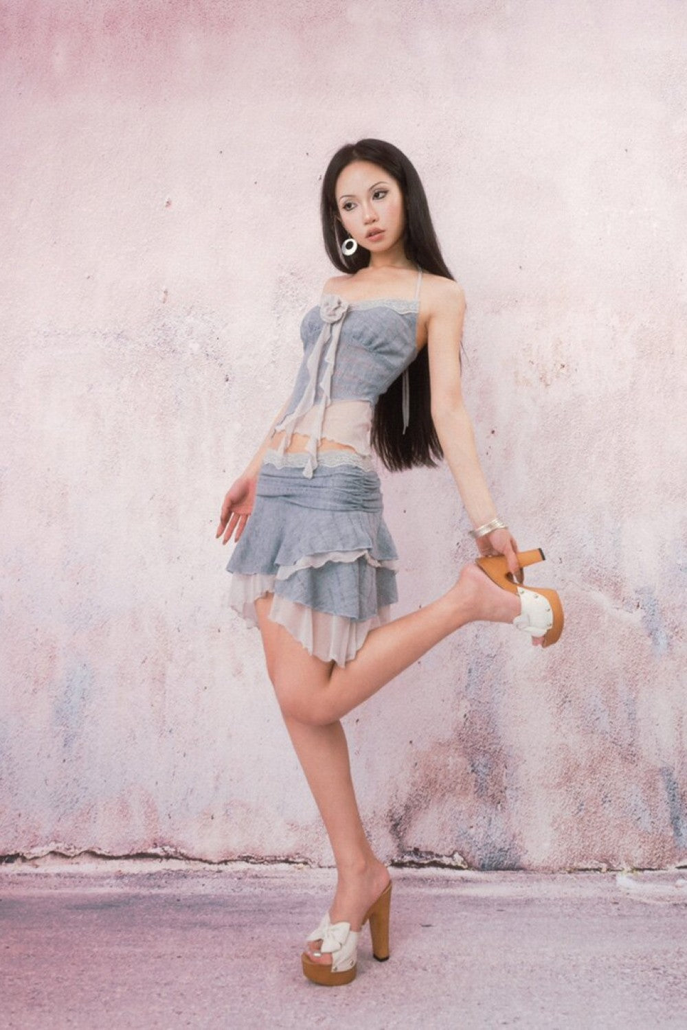 Camilla Blue Rose Top