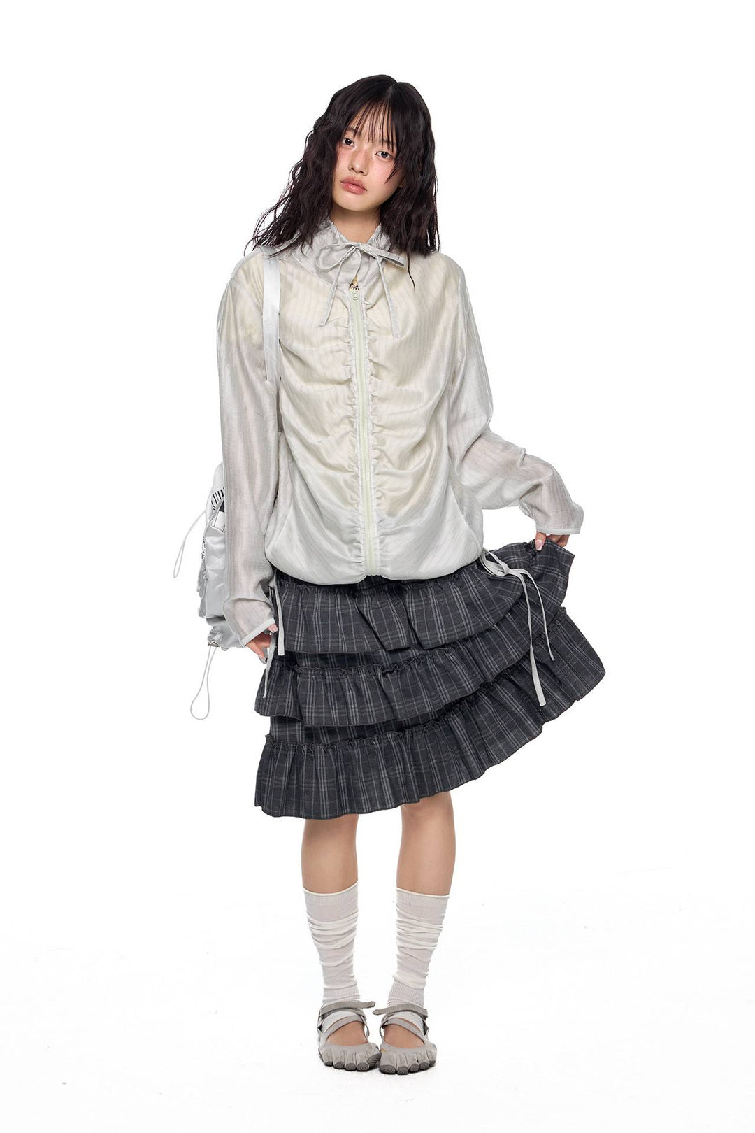 Sheer Zip-Up Light Jacket