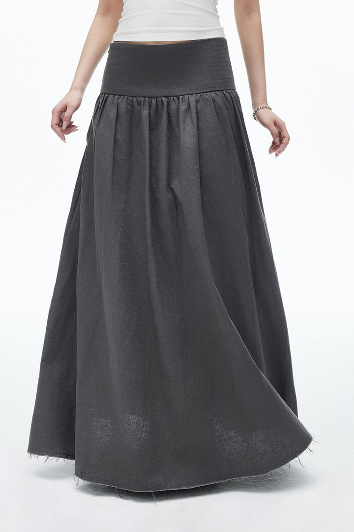 Linen Flow Maxi Skirt