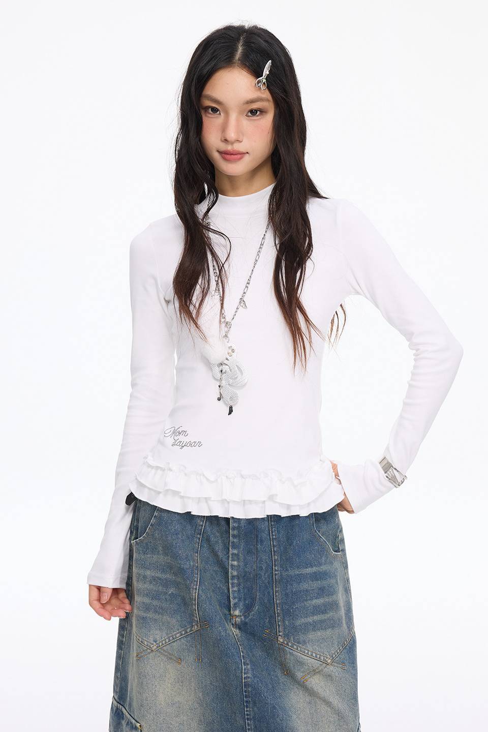 Slim Layered Hem Top