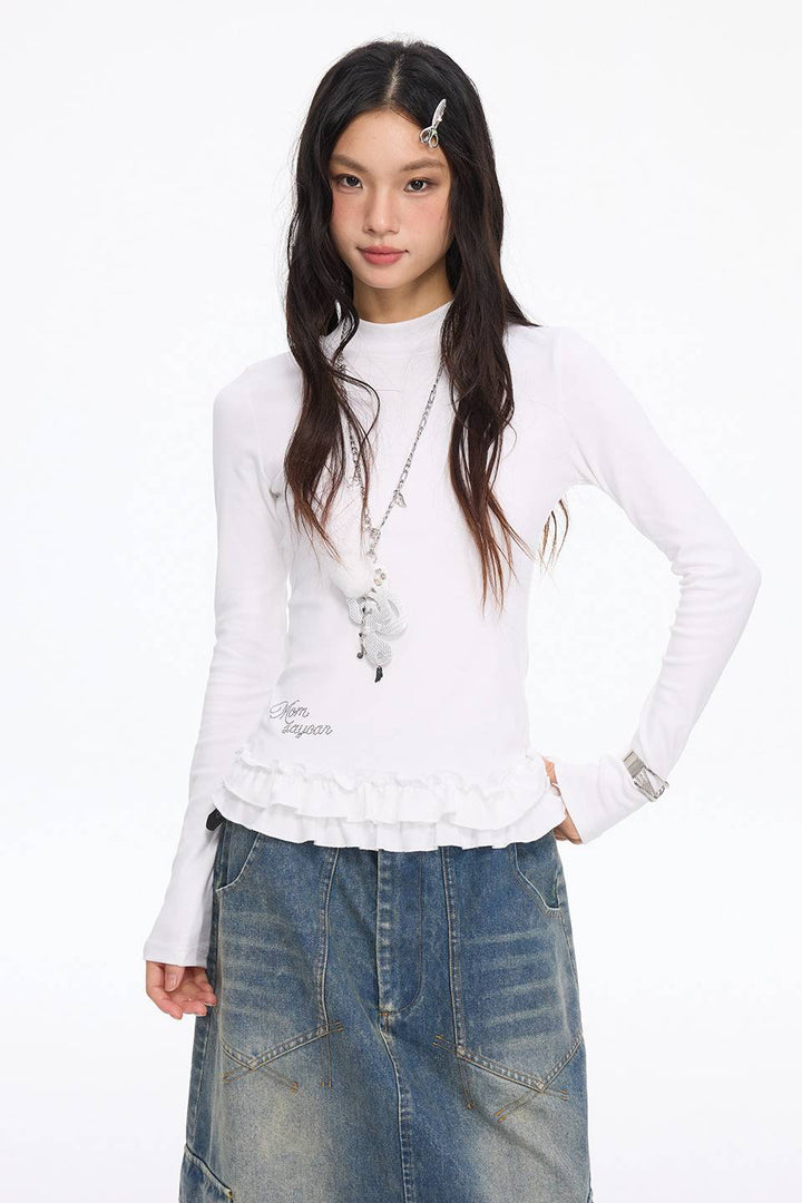 Slim Layered Hem Top