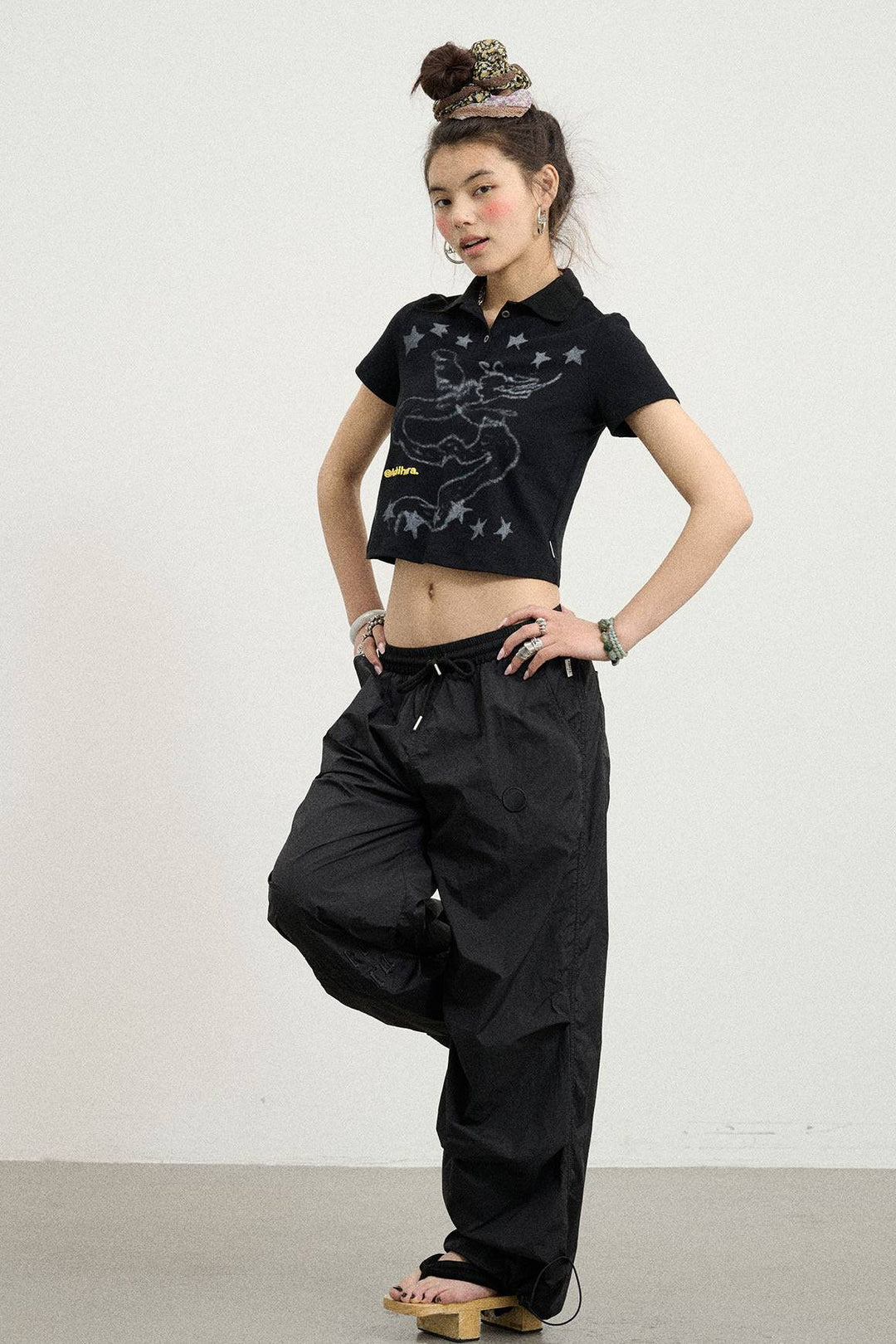 Cropped Angel Polo Shirt