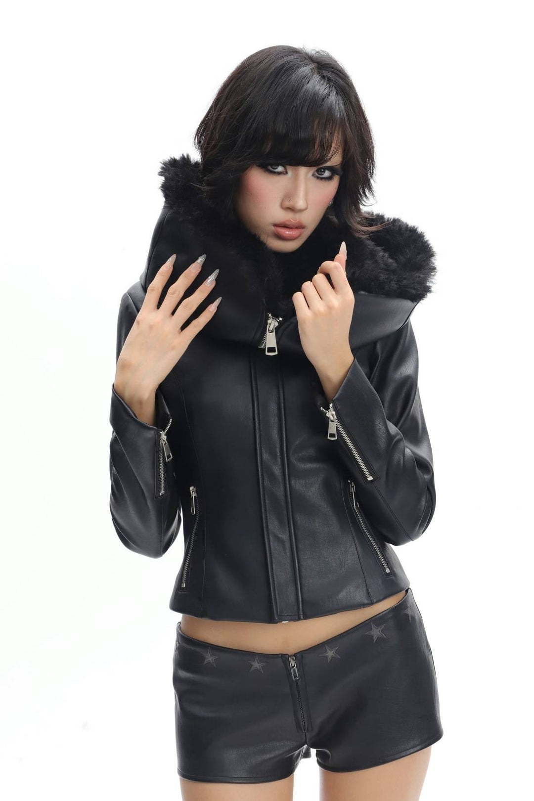 Faux Fur Collar Jacket