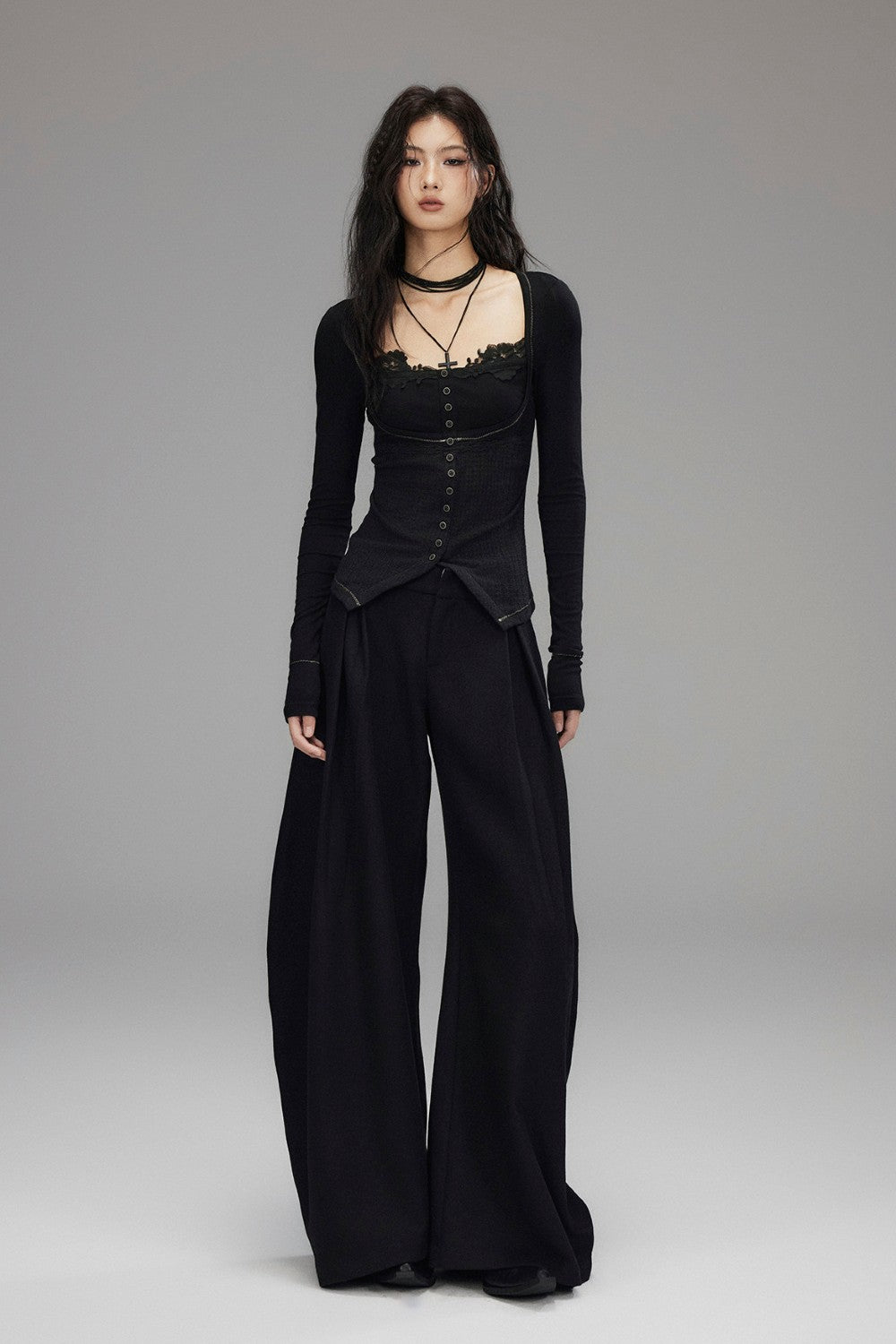 Leah Button Corset Top