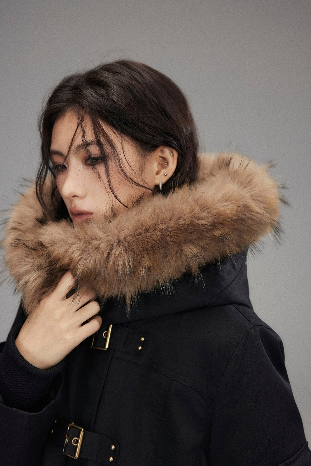 Cargo Fur Trim Parka Jacket