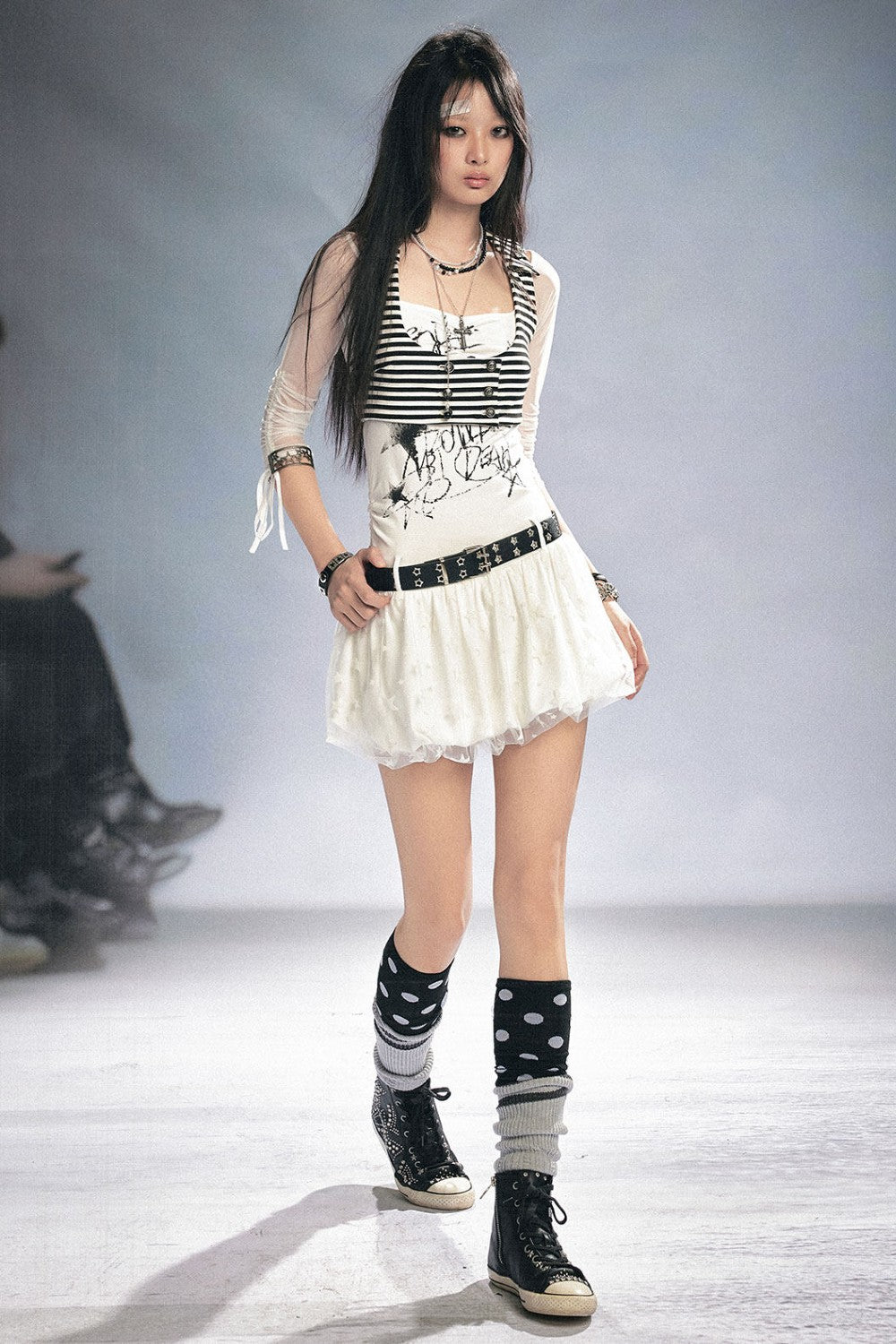 Ava Striped Crop Vest