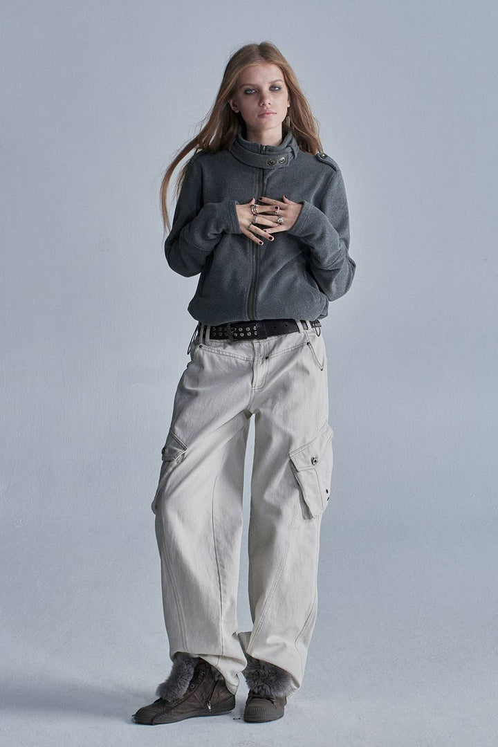 Asymmetric Fleece Jacket