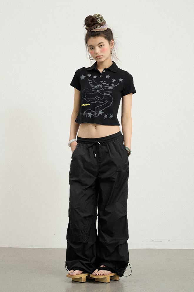 Cropped Angel Polo Shirt