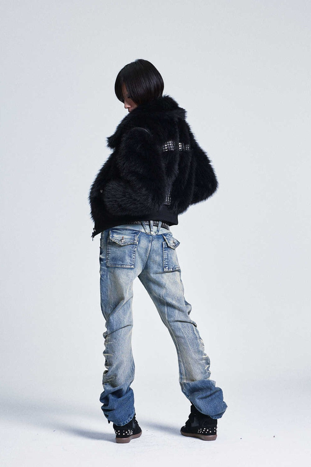 Convertible Cross Fur Coat